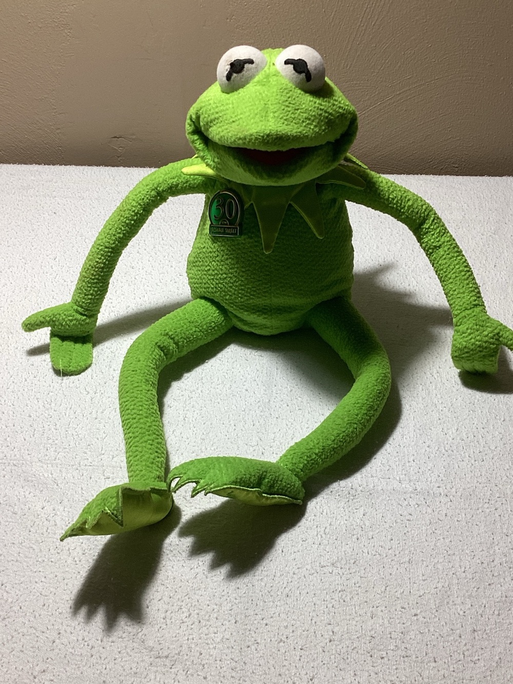 1999 Sesame Street Kermit Plush - Bright Green Frog